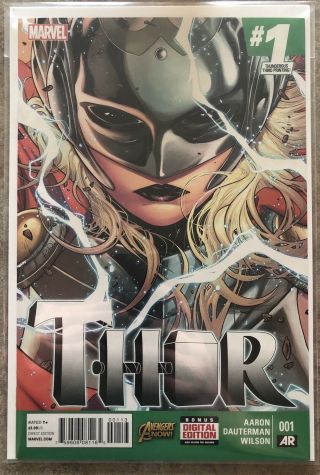 Thor 1 (3rd Print) 1st Jane Foster As Thor Movie Announced Natalie Portman