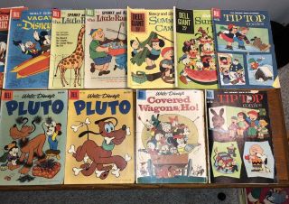 16 - Dell Comics Disney ' s Duck Scrooge Rascals Fudd Pluto Tip Top (1957 - 1960) 1 3