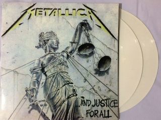 Metallica And Justice For All 2lp White Colored Vinyl Record Gatefold Import