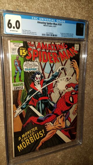 Spiderman 101 (1st Series) First Morbius Appearance Cgc 6.  0 Ow Pages