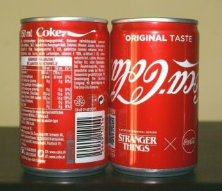 Very Rare Coca.  Cola Can From Austria - 150 Ml - Stranger Things