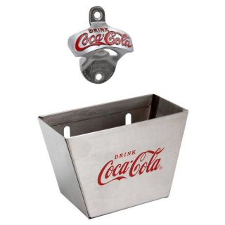 Tablecraft Coca - Cola / Coke Wall Mount Bottle Opener & Cap Catcher