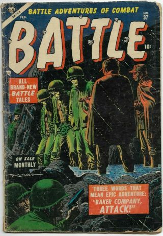 Battle 37 - Golden Age War Stories 1955 Atlas Marvel Comics