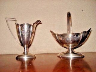 Ornate Gorham Sterling Silver Creamer & Sugar Bowl 1910 11 220 Grams Rare Find