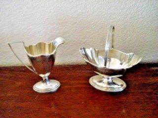 Ornate Gorham sterling silver Creamer & Sugar Bowl 1910 11 220 grams Rare find 2