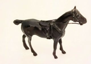 Vintage Bronze Solid Metal Horse Miniature 2.  5 " Tall