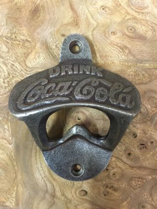 Cast Iron Bottle Opener/wall Mounted/heavy/vintage/rustic/antiqued/coca Cola
