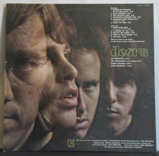 THE DOORS - The Doors - UK Elektra Butterfly LP - Psych Jim Morrison Acid Rock 3
