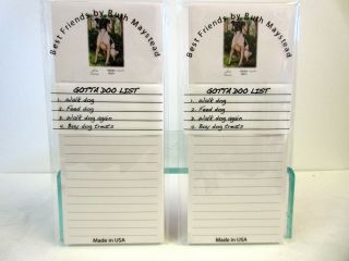Rat Terrier Dog Magnetic Refrigerator List Pad Set Of 2 Pads Terriers Rat - 1