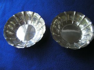 Sterling Silver Fluted Candy Bowls By Reed & Barton 215 G