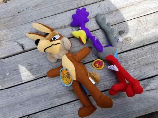 Vintage 1971 Road Runner & Wile E.  Coyote Plush Set by Mighty Star LTD - 2