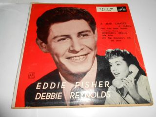 Record Japan Ep :eddie Fisher Debbie Reynolds Victor Es 5019,  45 Vinyl