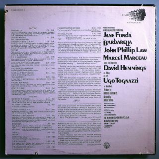 JANE FONDA BARBARELLA (PSYCH SOUNDTRACK) ULTRA - RARE ORIG ' 67 DYNOVOICE LP 3