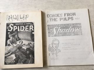 Incredible Pulp Fanzine Lot0f 6 Pulp And Echoes From The Past Very Hard To Find