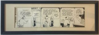 Little Orphan Annie Comic Strip Art By Harold Gray 10 - 27 - 1967 Framed