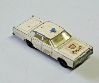 Vintage Matchbox Superfast Mercury Police Car Thin Wheels No.  55 Or 73 England