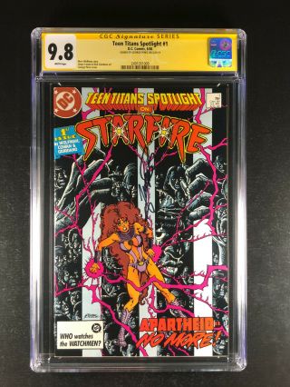 Teen Titans Spotlight 1 Cgc 9.  8 Signed By George Perez