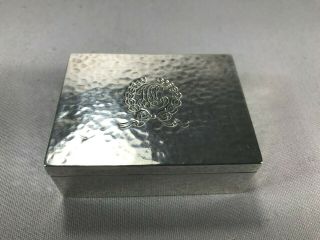 Sterling Silver Hand Hammered Arts And Crafts Box By Chester,  Billings & Son Ny