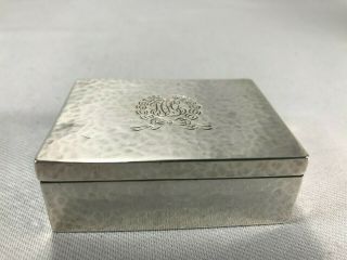 Sterling Silver Hand Hammered Arts and Crafts Box by Chester,  Billings & Son NY 3