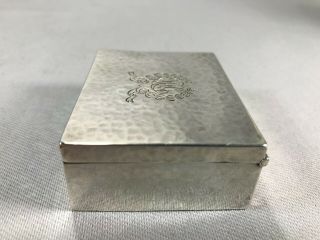 Sterling Silver Hand Hammered Arts and Crafts Box by Chester,  Billings & Son NY 6