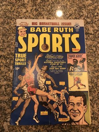 Vintage Rare Babe Ruth Sports Comics No.  11 1951
