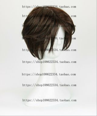 Final Fantasy Viii Squall Short Anime Cosplay Costume Wig,  Cap