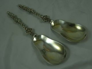 Stunning Pair,  Victorian Silver Apostle Fruit Spoons,  1895,  136gm