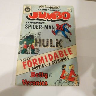 Comicorama 1004 Jumbo Spider - Man Hulk Betty Et Veronica In French Ed Heritage
