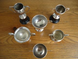 6 x Vintage Silver Plated Sports Trophy/Cups.  Uninscribed. 3