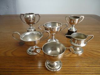 6 x Vintage Silver Plated Sports Trophy/Cups.  Uninscribed. 4