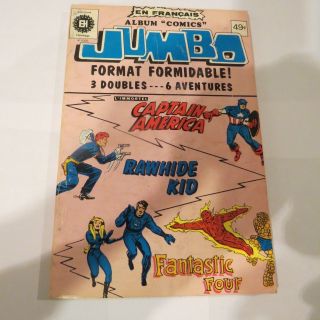 Comicorama 1005 Jumbo Captain America Rawhide Kid Fantastic Four In French