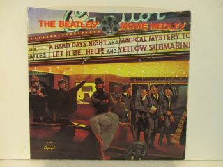 The Beatles - Movie Medley - Nm 1982 Capitol Promo 45 & Picture Sleeve
