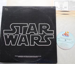STAR WARS Sountrack NM 1977 CANADA OST 2 LP s,  POSTER,  INSERT Vinyl 2
