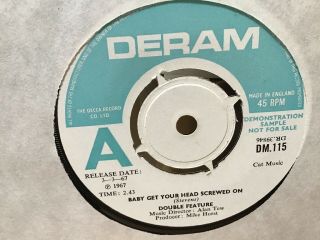 Double Feature Baby Get Your Head Screwed On/come On Baby Deram Promo