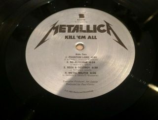 Metallica Kill em All 180G Remaster Vinyl LP from Deluxe Box Set Blackened 4