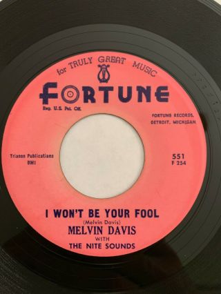 Northern Soul 45 Melvin Davis ‎– I Won 