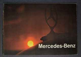 1970 Mercedes - Benz Brochure 220 D 230 250 280 Se Sl 300sel 70