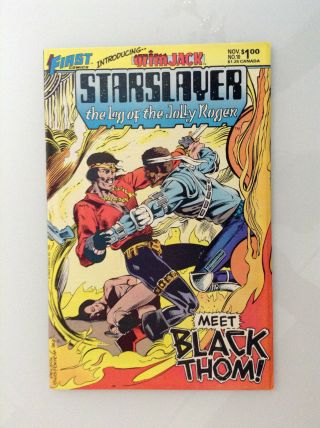 Starslayer The Log Of The Jolly Roger 10 Vf - Nm Grell First Comic 1st Grimjack Hg