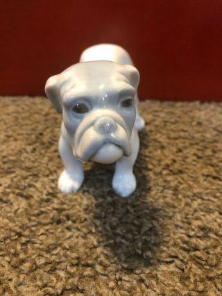 English Bulldog Vintage Quality Porcelain Dog Figurine - Made In Spain