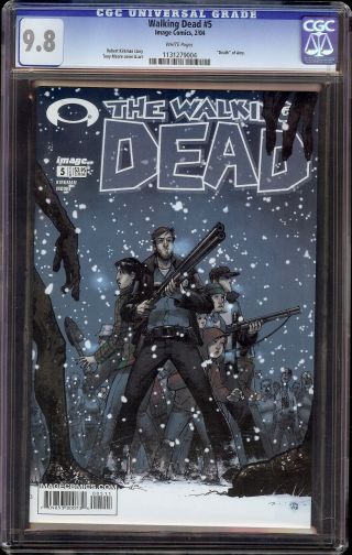 Walking Dead 5 Cgc 9.  8 White (image,  2004) Tony Moore Cover