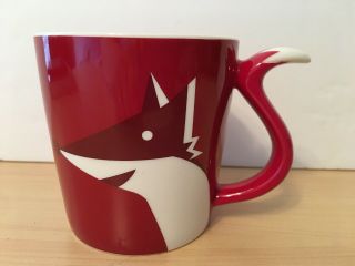 Starbucks 2012 Red Fox Coffee Mug Cup 8 Oz Tail Handle Small Espresso Tea Bone