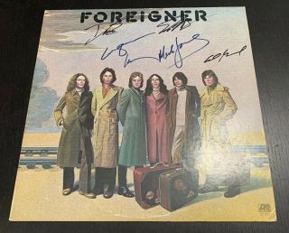Foreigner Signed Autograph Record Album Vinyl Lou Gramm Mick Jones Nm Rare