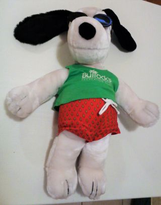 Vintage Plush Snoopy Doll Determined Productions Gym Clothing Workout Bullock 