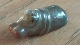 Vintage Hagen Renaker Half Hippo Hippopotamus River Float Miniature Mini Animal