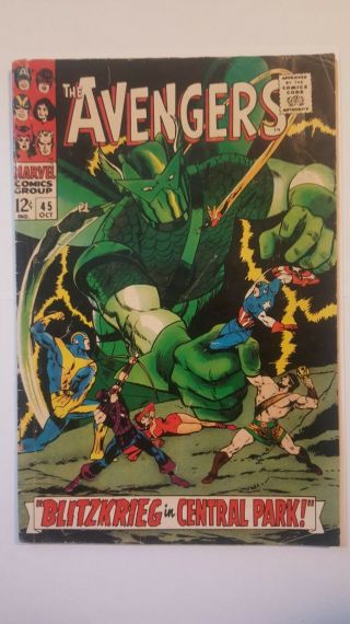 The Avengers 45 Marvel Comic Book Silver Age 4.  0 Vg Very Good