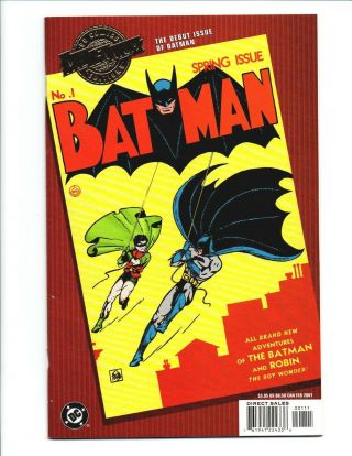 Dc Comics Millennium Edition Batman 1 Reprint - Very Fine,