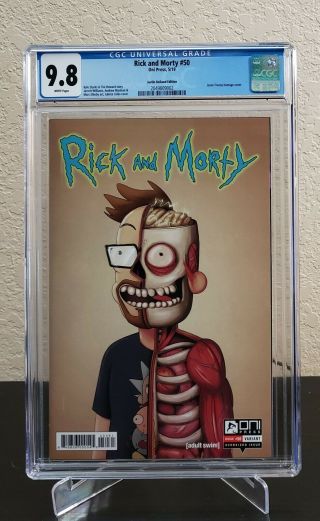 Rick And Morty 50 Cgc 9.  8 Nm,  /mt 1:25 Roiland Incentive Variant Colas Harmon