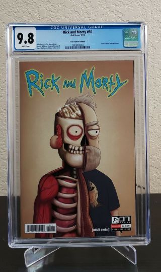 Rick And Morty 50 Cgc 9.  8 Nm,  /mt 1:25 Harmon Incentive Variant Colas Roiland