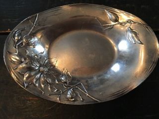 ANTIQUE ART NOUVEAU STERLING SILVER PIN TRAY MARKED C2891 NO MONOGRAM 143g 2