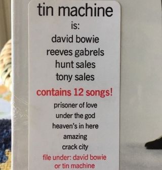 David Bowie Vinyl Tin Machine Lp 1st Debut Vintage,  3 Page Promo & Photo